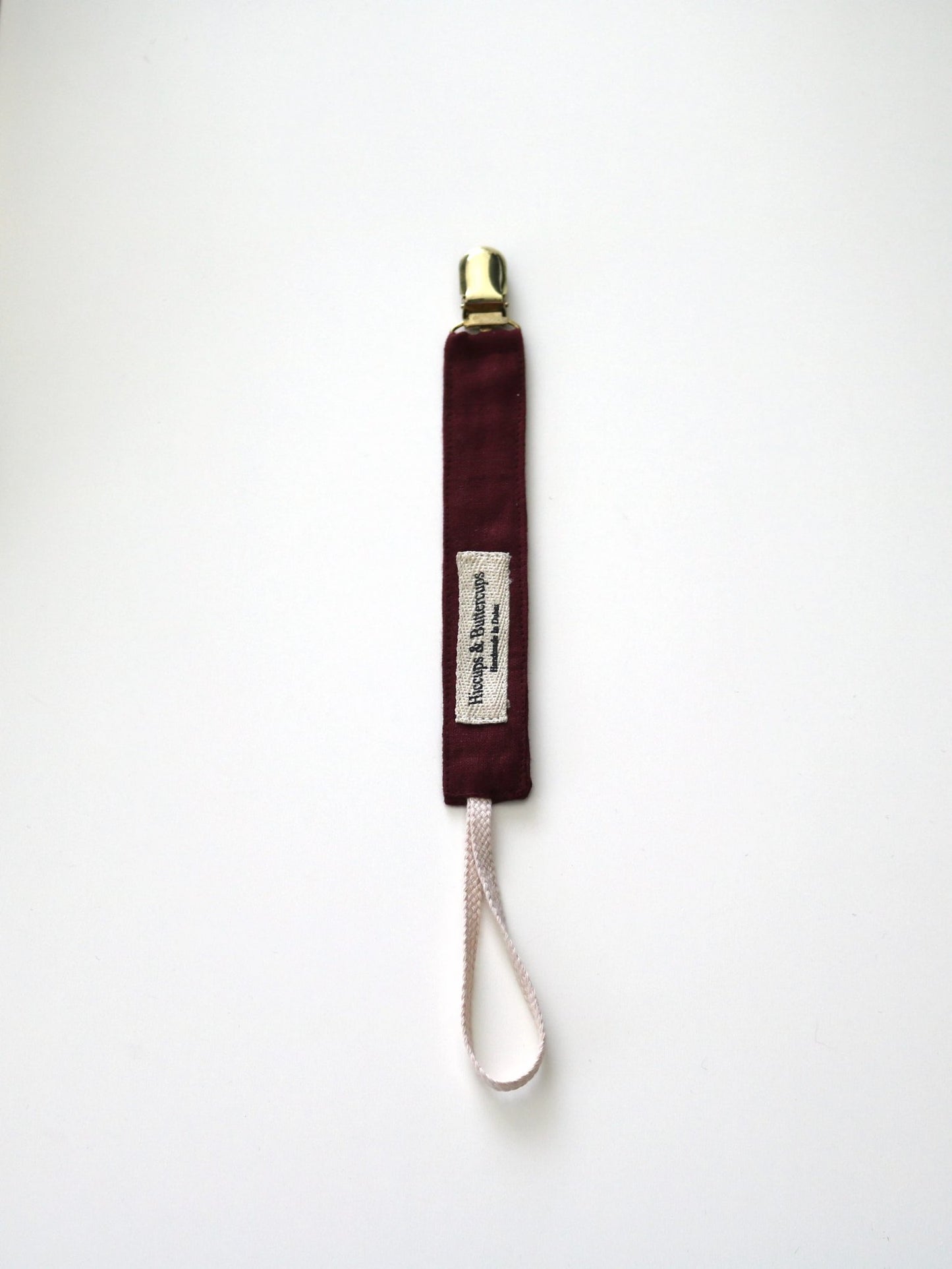 Baby Pacifier Clips - Hiccups & Buttercups - Burgundy