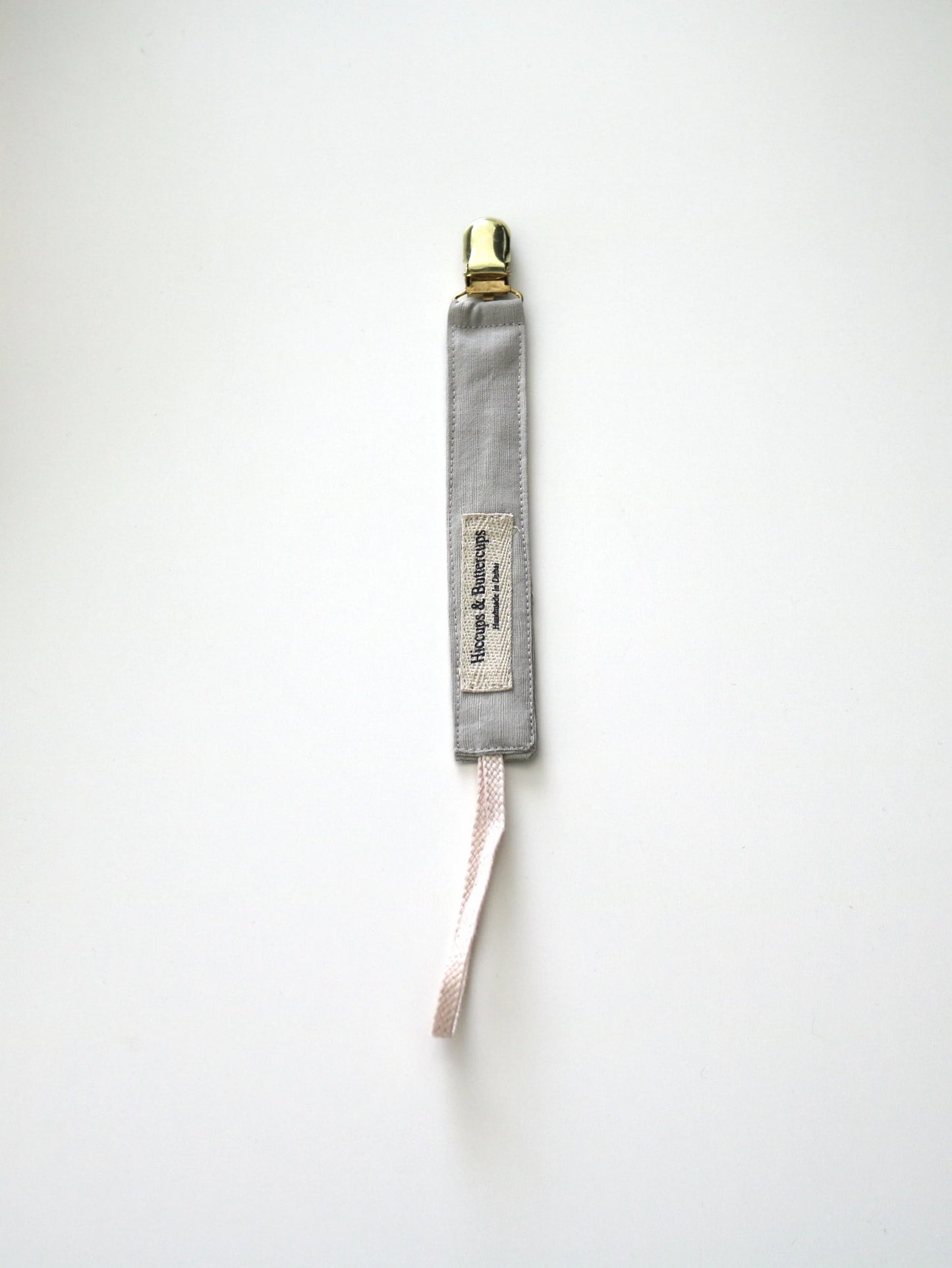 Baby Pacifier Clips - Hiccups & Buttercups - Grey