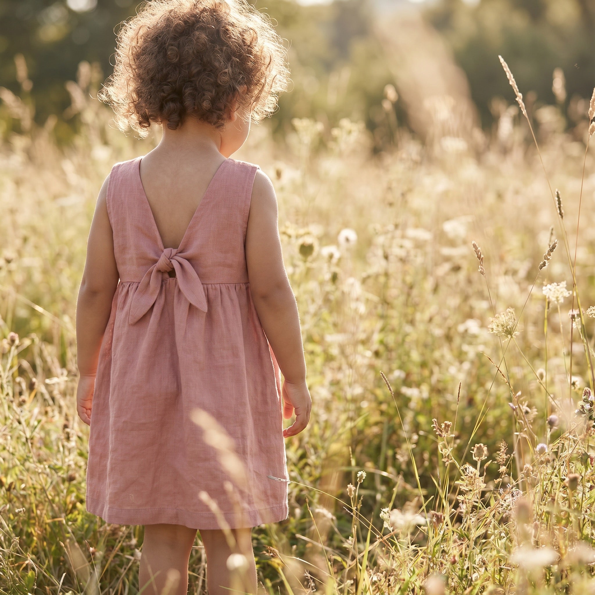 A girl wearing Hiccups & Buttercups summer dress