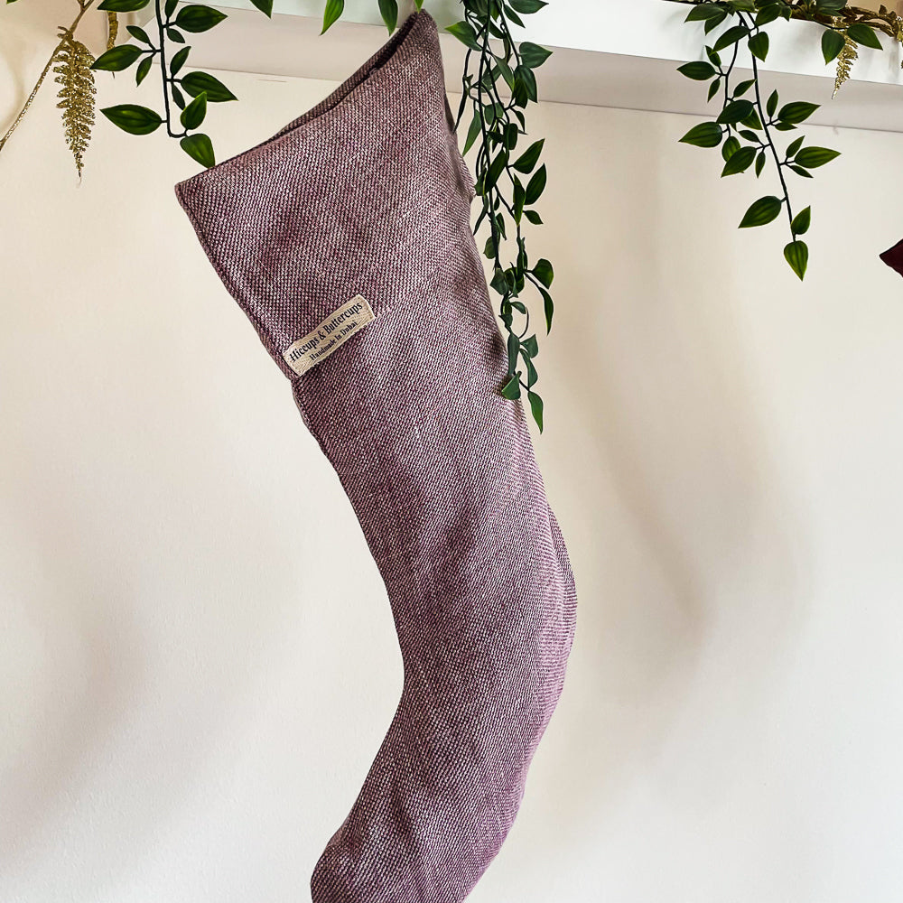 Linen Christmas Stocking - Hiccups & Buttercups - Cranberry