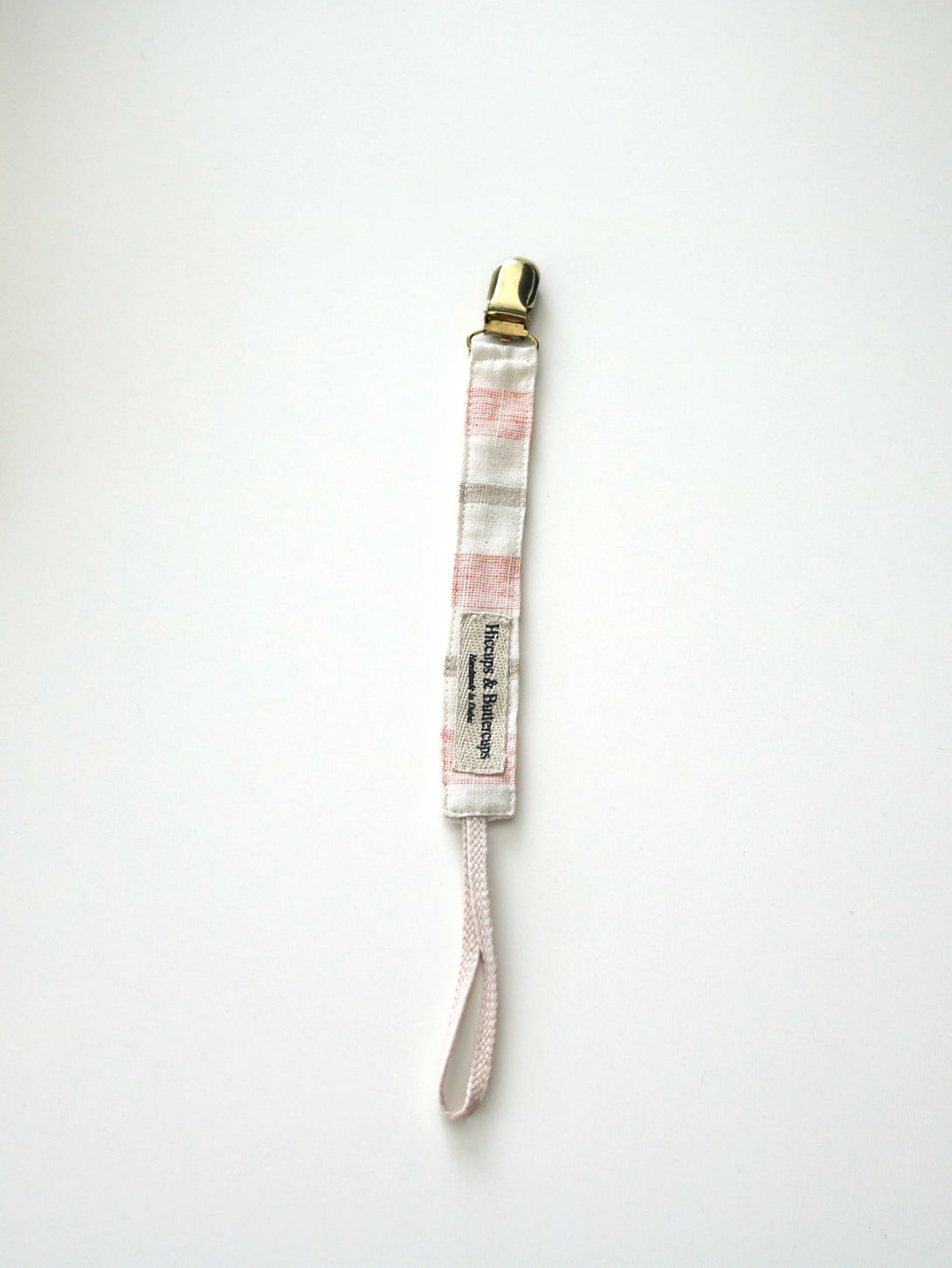 Baby Pacifier Clips - Hiccups & Buttercups - Pink Stripe
